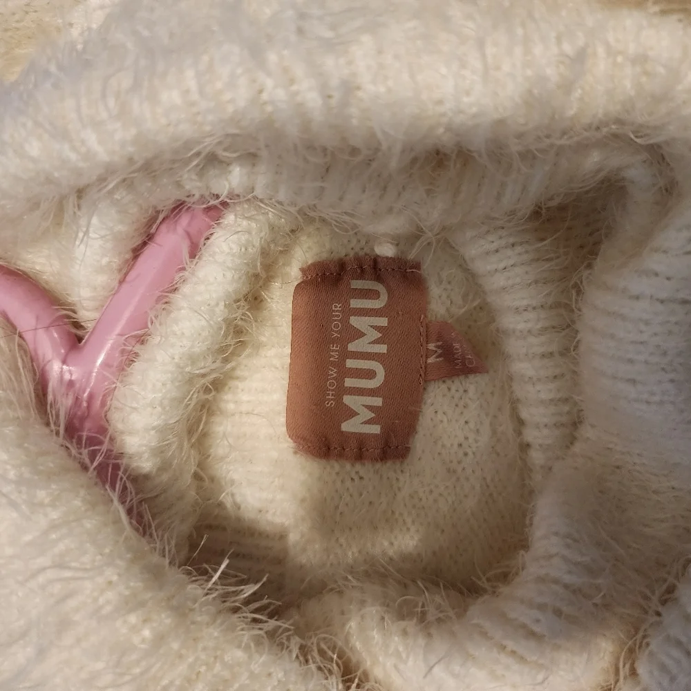 Show Me Your MuMu Soft White Turtleneck Sweater - Picture 5 of 7